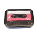 Etui na kluczyki metalowe pudełko kaseta PRL czerwona retro 44815003491000000075
