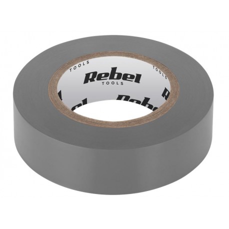 Taśma izolacyjna klejąca REBEL 0,13 mm x 19 mm x 10 yd szara 1szt