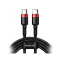BASEUS KABEL CAFULE PD USB-C - USB-C 2,0 M 5A CZERWONO-CZARNY 100W