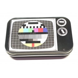 Pudełko metalowe etui na kluczyki telewizor retro 25064003491000000075